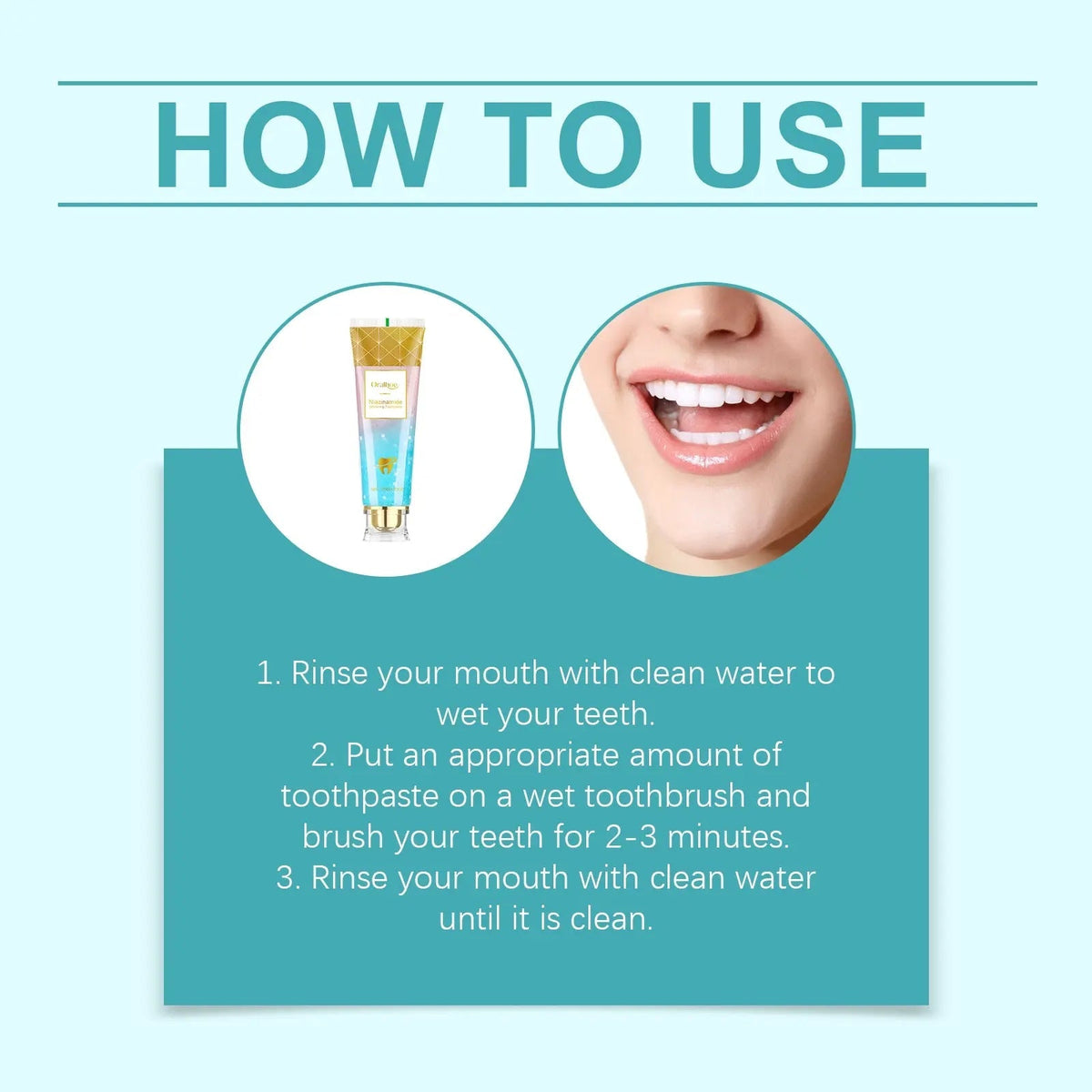 Brightening Whitening Toothpaste | معجون أسنان بالنياسيناميد لتفتيح الأسنان وإزالة التصبغات