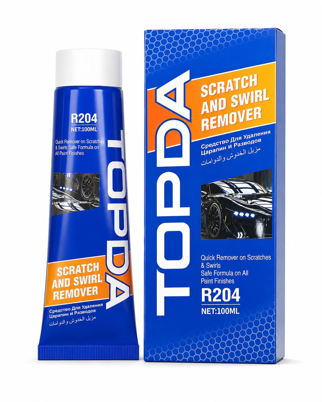 TOPDA – Scratch & Swirl Remover | مزيل خدوش ودوامات السيارات لإطلالة لامعة ونظيفة